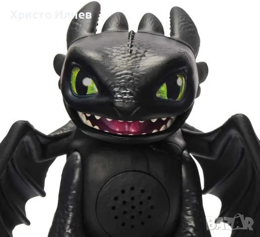 Интерактивен мини дракон DreamWorks Dragons Toothless с 25 звука, снимка 5 - Фигурки - 56237116