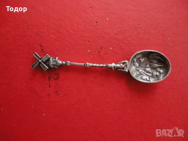 Сребърна лъжичка 2, снимка 7 - Антикварни и старинни предмети - 48426105