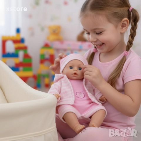 Кукла бебе с мигащи очички и зимни дрехи - Идеалният подарък за вашето дете, снимка 2 - Кукли - 52830410