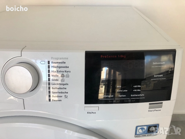 Сушилня с термопомпа AEG 8000 series T8DB68ЕХ А+++, снимка 3 - Сушилни - 52232064