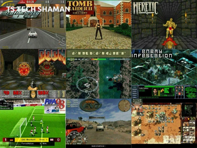 ⭐Продавам ретро компютър COMPAQ с инсталиран Windows 98 и 23класически игри⭐, снимка 5 - Геймърски - 50777196