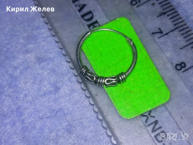 СТАРА КЛАСИЧЕСКИ РЕТРО АРТ СТИЛ СРЕБЪРНА ОБЕЦА ВИСОКА ПРОБА СРЕБРО РЪЧНА ИЗРАБОТКА 26244, снимка 4 - Антикварни и старинни предмети - 40770364