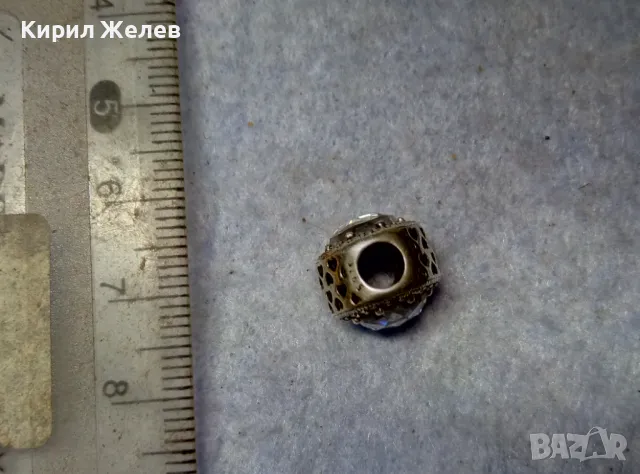 PANDORA СКЪПОЦЕННО СРЕБЪРНО ЗВЕНО за ГРИВНА ПАНДОРА РОДИРАНО СРЕБРО S 925 с ФАСЕТИРАНИ ЦИРКОНИ 43119, снимка 9 - Гривни - 49553456