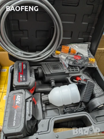 % Промоция 2000w Нова 6000mah 48V 2 батерии АКУМУЛАТОРНА ВОДОСТРУЙКА за кола дом градина 30 bar , снимка 14 - Аксесоари и консумативи - 50575295