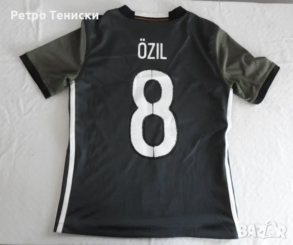 Тениска Germany — Гостуващ (Mesut Ozil #8) adidas — Деца размер S Зелено (сезон 2016)