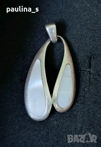 Две сребърни висулки / Педантив / Марково сребърно сърце "Follie Follie" Show и със седеф, снимка 9 - Колиета, медальони, синджири - 32733353