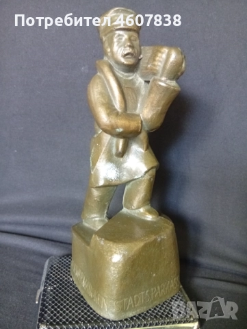 Скулптура касичка бронз 21/9 см, снимка 2 - Други - 52028419