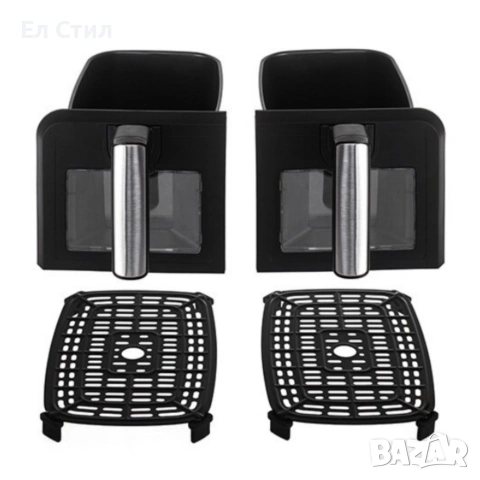 Двоен фритюрник Air Fryer, работещ без олио, 8L,, снимка 2 - Фритюрници - 53589604