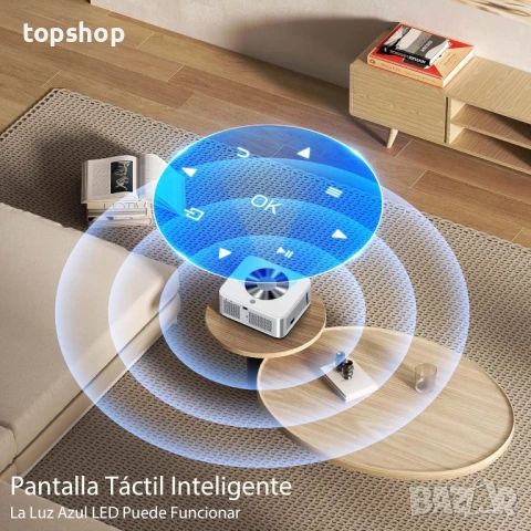 НОВ, ПЕРФЕКТЕН проектор【Android TV】Horlat 4K с поддръжка на 6G WiFi Bluetooth, 28000 лумена, 300"..., снимка 7 - Плейъри, домашно кино, прожектори - 50623774