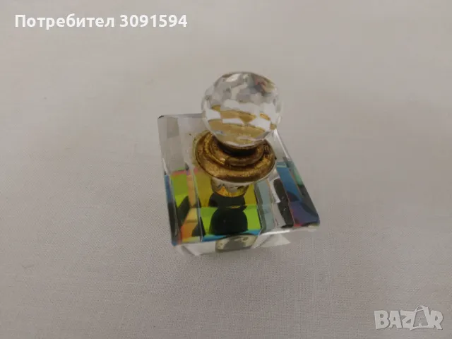 Старо  колекционерско кристално шише за парфюм , снимка 8 - Антикварни и старинни предмети - 49708319