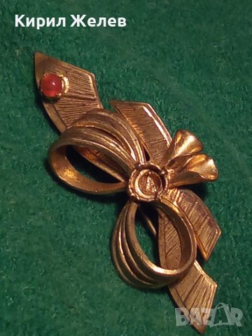 СТАРИННА БРОНЗОВА с ПОЗЛАТА СКЪПОЦЕННА АРТ ДЕКО МАЙСТОРСКА БРОШКА ПАНДЕЛКА РЕТРО БИЖУ 27942, снимка 2 - Антикварни и старинни предмети - 37128486