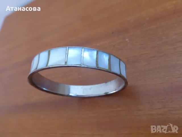 Стара седефена гривна бронз, снимка 4 - Гривни - 50046942