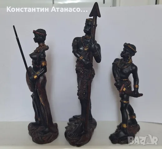 Три статуетки на Африканци, снимка 6 - Статуетки - 56011294
