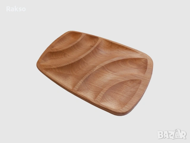 Кухненска 3Д дъска/плато за сервиране и рязане от дърво. 