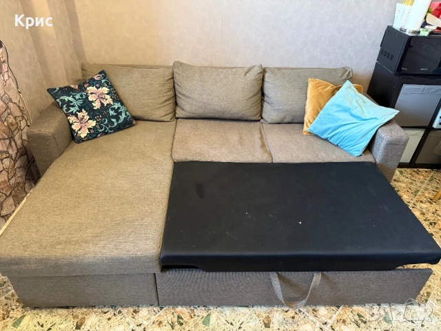 Разтегателен ъглов диван с ракла., снимка 3 - Дивани и мека мебел - 53139787