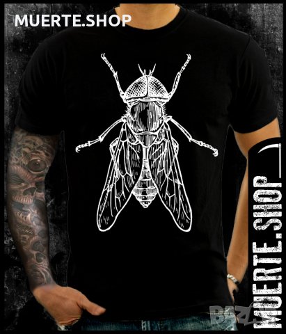 Черна тениска с щампа FLY GRAPHIC, снимка 1