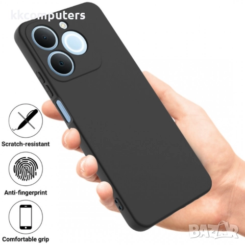 Realme Note 70T / Realme C71 Силиконов калъф с Протектор и Връзка за Ръка - Удароустойчив с Повдигна, снимка 5 - Калъфи, кейсове - 52121060