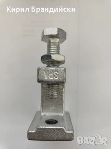 Метална скоба за шпилка ,трегерен окачвач с болт M10 и шпилка М8 с VDS  , нови, снимка 3 - Други машини и части - 50030019