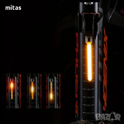 LED TAIL LIGHT стоп светлина за велосипед с висока яркост, линия - USB, снимка 6 - Аксесоари за велосипеди - 47571106