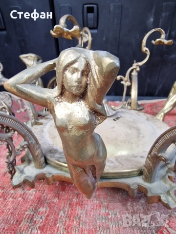 Бронзов бароков полилей с много орнаменти, снимка 3 - Антикварни и старинни предмети - 51920260