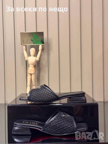 Prada Дамски Чехли На Нисък Ток Прада - 2 Налични Цвята Код E678, снимка 4 - Чехли - 51112209