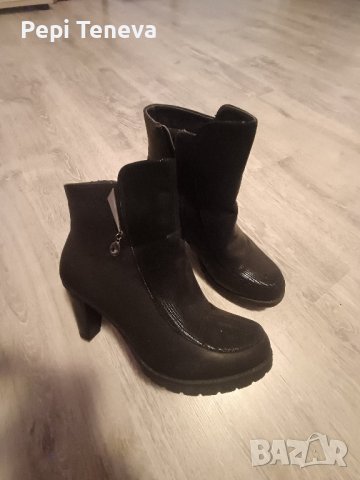 зимни ботушки с токчета 5 см..., снимка 5 - Дамски ботуши - 44371697