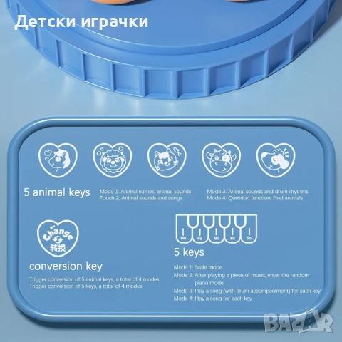 Музикално пиано Тигърче с топки, снимка 6 - Музикални играчки - 52667722