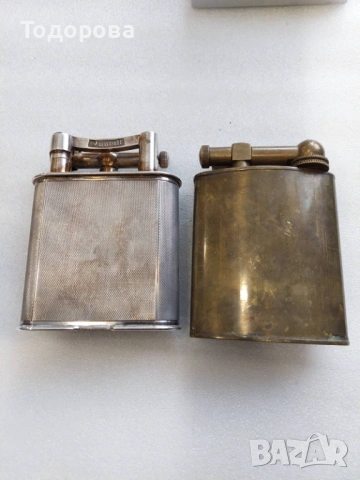 Стара рядка автентична бензинова посребрена запалка, снимка 14 - Колекции - 53645392