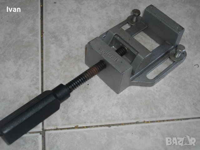 Ново Немско Машинно Менгеме За Стойка На Бормашина-Алуминиево-Отваря До 65 мм-WOLFCRAFT-ОТЛИЧНО, снимка 2 - Бормашини - 40175324