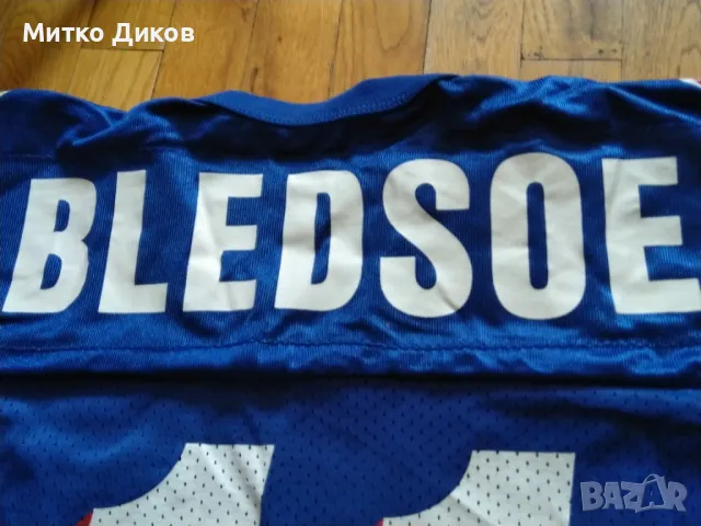 Drew Bledsoe #11 New England Patriot NFL Champion маркова тениска американски футбол размер 48 или Л, снимка 7 - Други спортове - 47522054