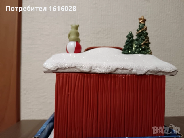 Коледна LED и музикална сцена Магазин за сладкиши с 8 мелодии,светлени и въртяща се торта., снимка 6 - Декорация за дома - 48436723