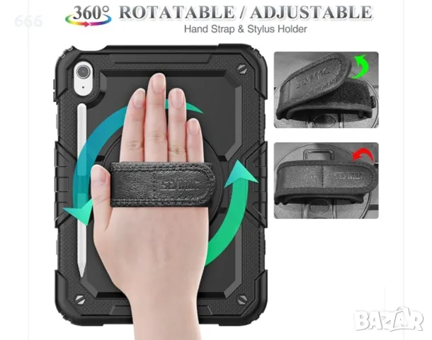 SEYMAC Stock калъф за iPad A16 11-то/10-то поколение 11/10.9 2025/2022, снимка 2 - Калъфи, кейсове - 55978132