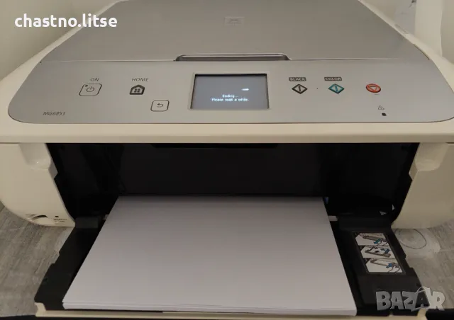 Canon PIXMA MG6853 мултифункционално устройтво 3 в 1 - принтер, копиране, сканиране, снимка 3 - Принтери, копири, скенери - 49328586