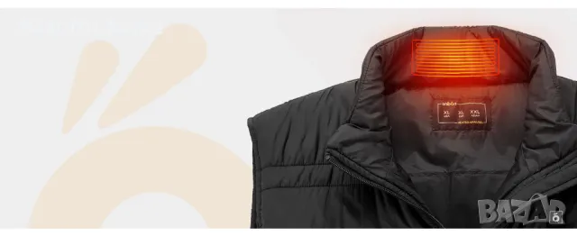 Отопляем елек унисекс UNBON със супермощна батерия 14400mAh, снимка 8 - Якета - 48486119