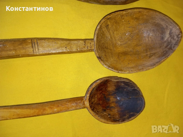 Стари дървени лъжици, снимка 5 - Антикварни и старинни предмети - 51468465
