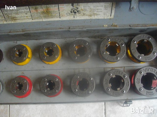 VIRAX 62-Винтонарезка За Резби На Тръби 3/8-1 1/4 Цол-Френска Професионална-Плашка ВиК/Винторезка, снимка 7 - Други инструменти - 42341770