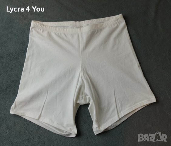 S/M къс бял памучен клин тип боксер, снимка 1