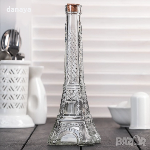6281 Стъклена бутилка Айфелова кула, 250 мл