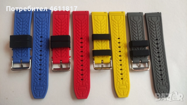 Силиконови каишки 24мм, снимка 2 - Каишки за часовници - 52188479