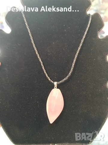 Колие със розов кварц , снимка 3 - Колиета, медальони, синджири - 51061925