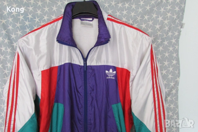 Adidas винтидж яке ROMA ITALIA суичър Serie A Италия Адидас Рома diadora ретро Adidas , снимка 2 - Футбол - 53783462