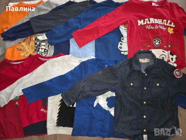 Лот от 11 Детски Блузки с Дълъг Ръкав за Момче - 4-5г, снимка 2 - Детски Блузи и туники - 51119365