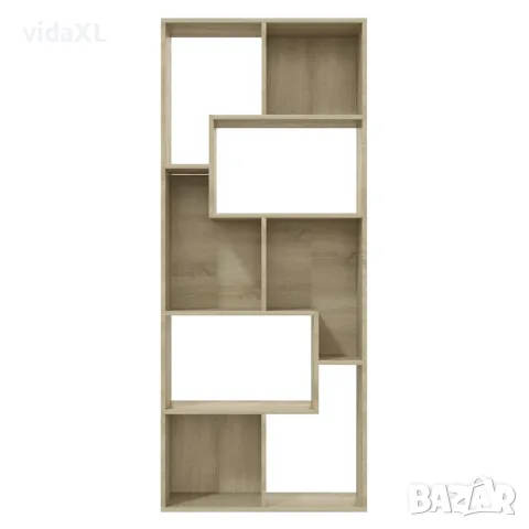 vidaXL Библиотека, дъб сонома, 67x24x161 см, инженерно дърво, снимка 8 - Етажерки - 56147739