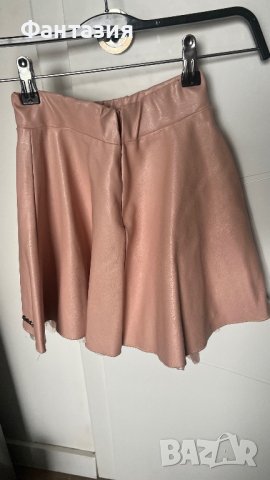 Розова кожена къса пола Contrast, снимка 2 - Детски рокли и поли - 42643781