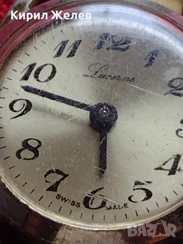 LUCERNE ДАМСКИ ЧАСОВНИК ШВЕЙЦАРСКИ МНОГО КРАСИВ ИНТЕРЕСЕН ДИЗАЙН С КОЖЕНА КАИШКА 33304, снимка 4 - Дамски - 38702918
