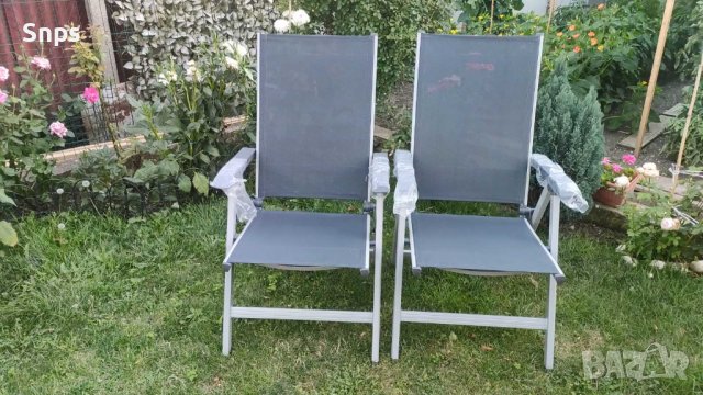 Комплект от 2 регулируеми стола, идеални за балкон, вътрешен двор или градина, снимка 8 - Столове - 41663680