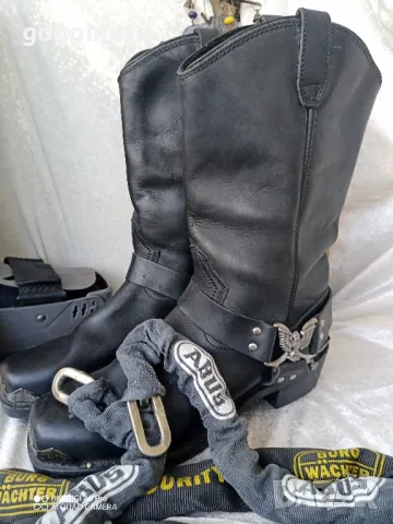 Мото, чопър, КАТО НОВИ мото боти, рокер хард ботуши DINGO original, 45 - 46, 100% естествена кожа , снимка 7 - Мъжки ботуши - 47485522