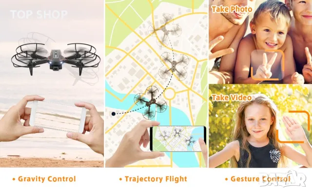 Дрон Q10 с камера , 720P HD FPV сгъваем квадрокоптер, снимка 2 - Дронове и аксесоари - 48772034