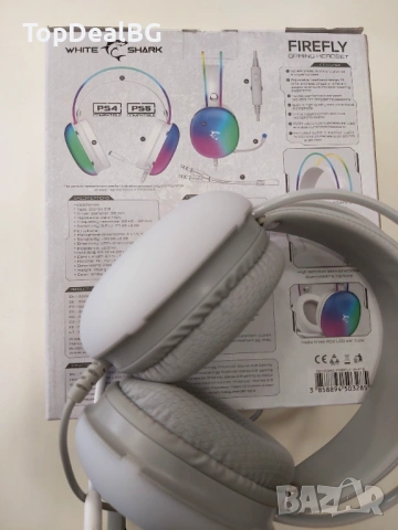 Слушалки White Shark FIREFLY бели, снимка 3 - Слушалки и портативни колонки - 53634926