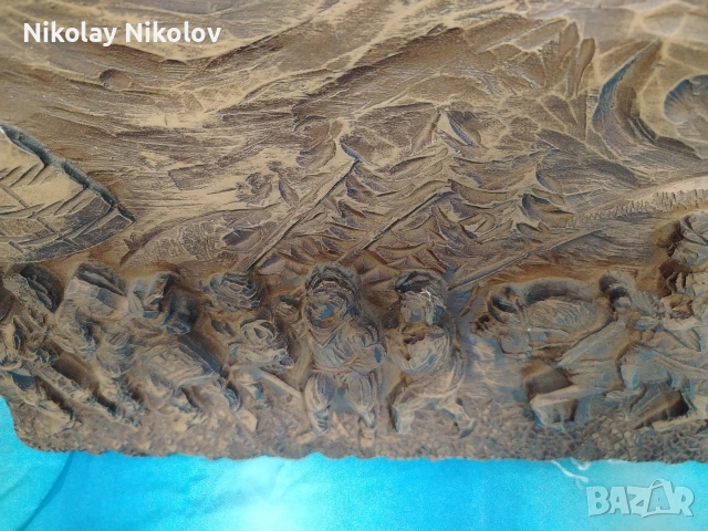 Барелеф масивен 110х35, снимка 7 - Антикварни и старинни предмети - 53612083